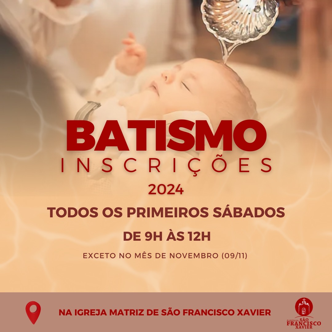 Inscrições para Batismo 2024